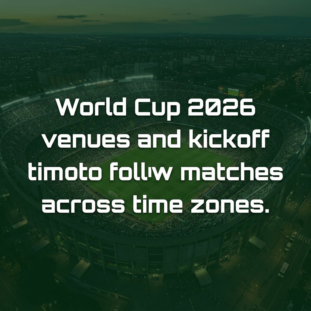 World Cup 2026 venues and kickoff times: how to follow matches across time zones